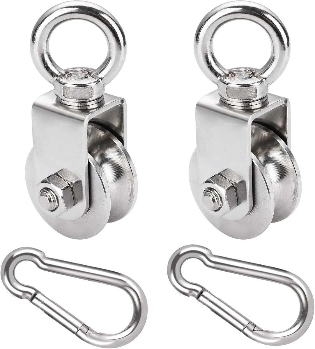 Pulley 48mm - RVS met kogellager - 500kg draagkracht - Geschikt voor kabelsystemen - ShopVlot