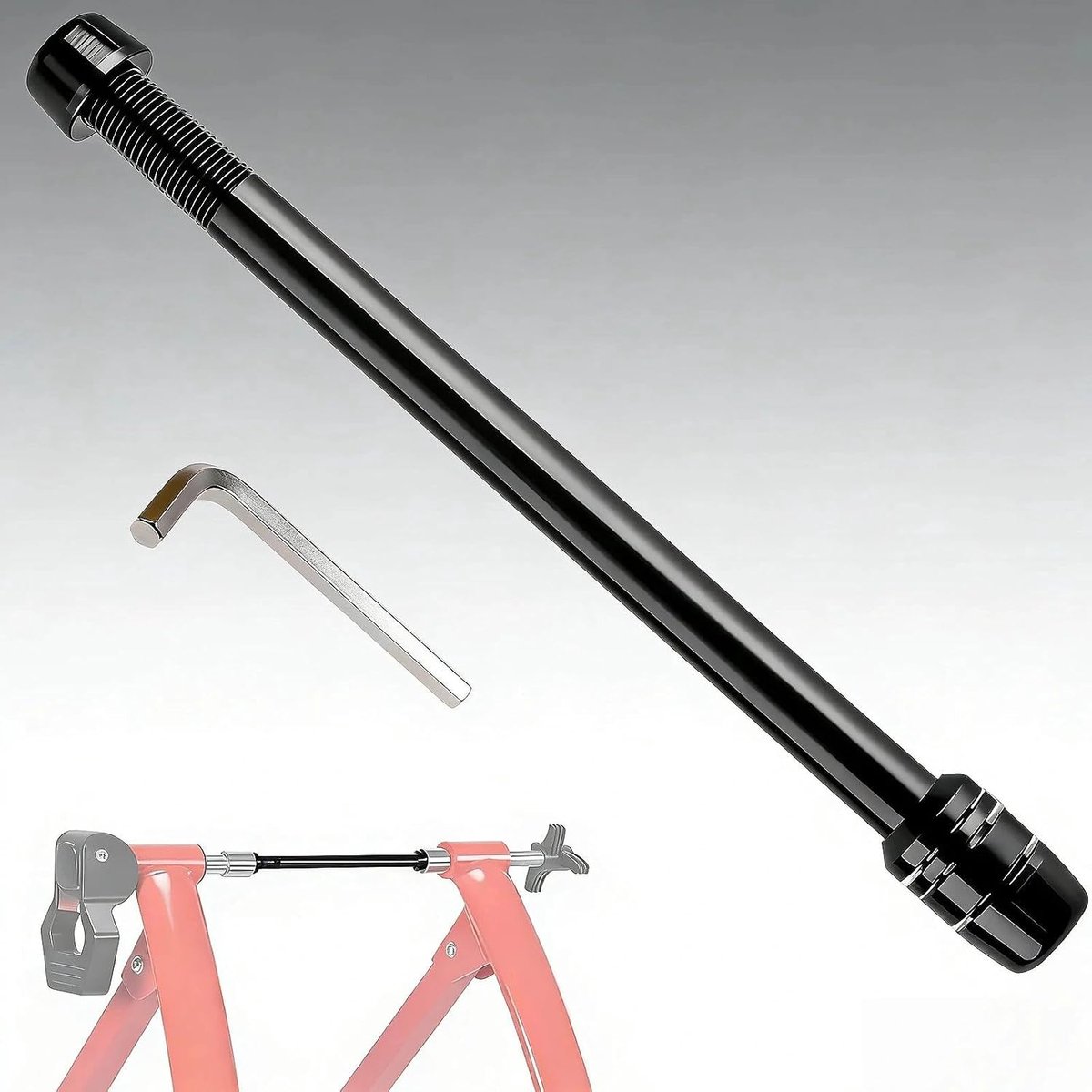 Steekas voor fietsaanhanger M12 × 1,0 - aluminiumlegering 166 - 178 mm - verstelbaar - ideaal voor racefiets - ShopVlot