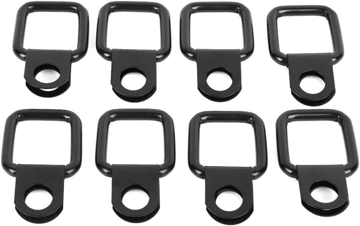8-delige D-ring lashing ankers, kleine aluminium bevestigingsmiddelen voor snelle bevestiging van ladingen, ideaal voor vrachtwagens, aanhangers en boten