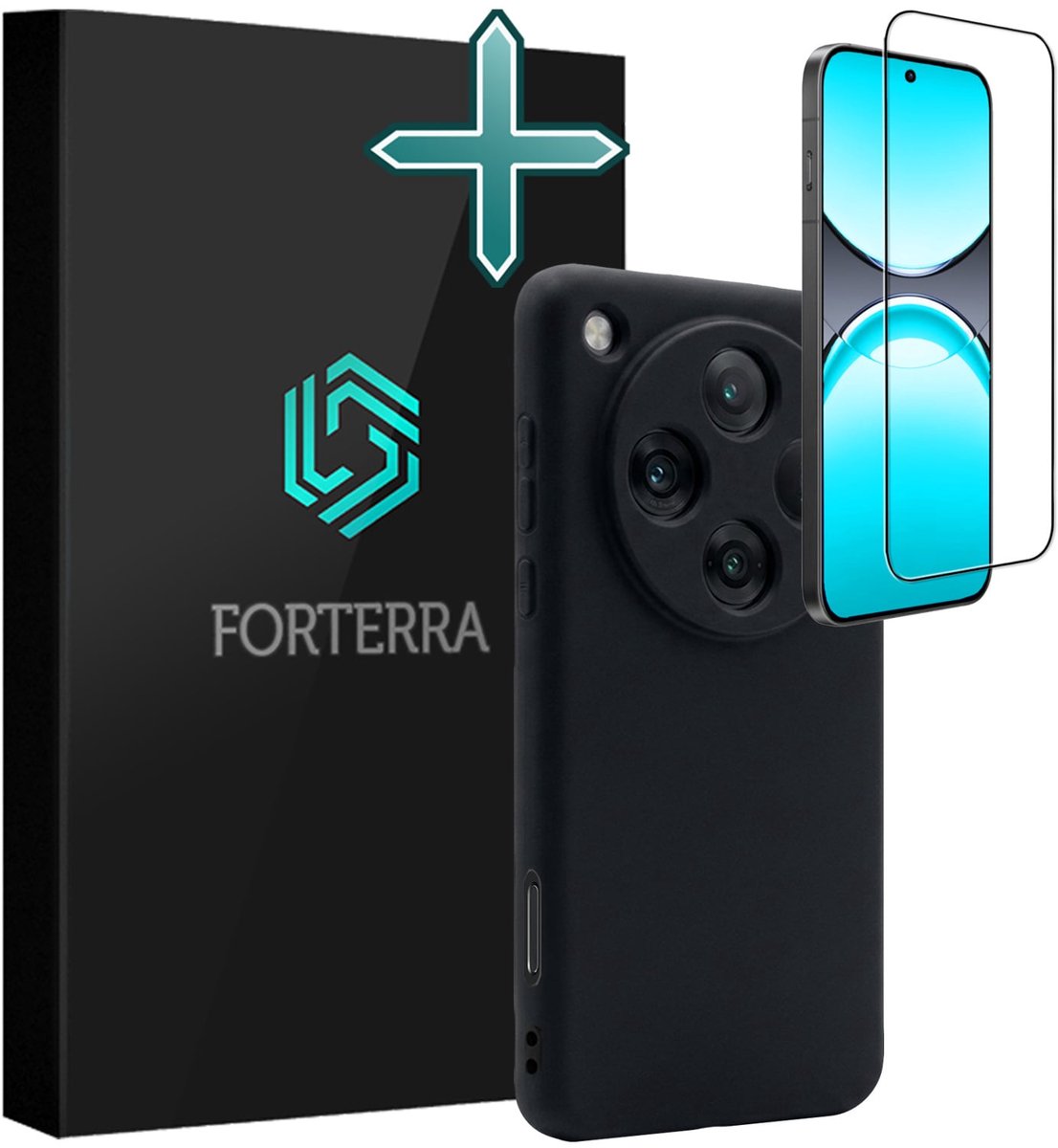 Hoesje Met Screenprotector - Geschikt voor OPPO Find X8 Pro - Sterk & Shockproof - Telefoon Hoes - Back Cover - Siliconen Case - Zwart