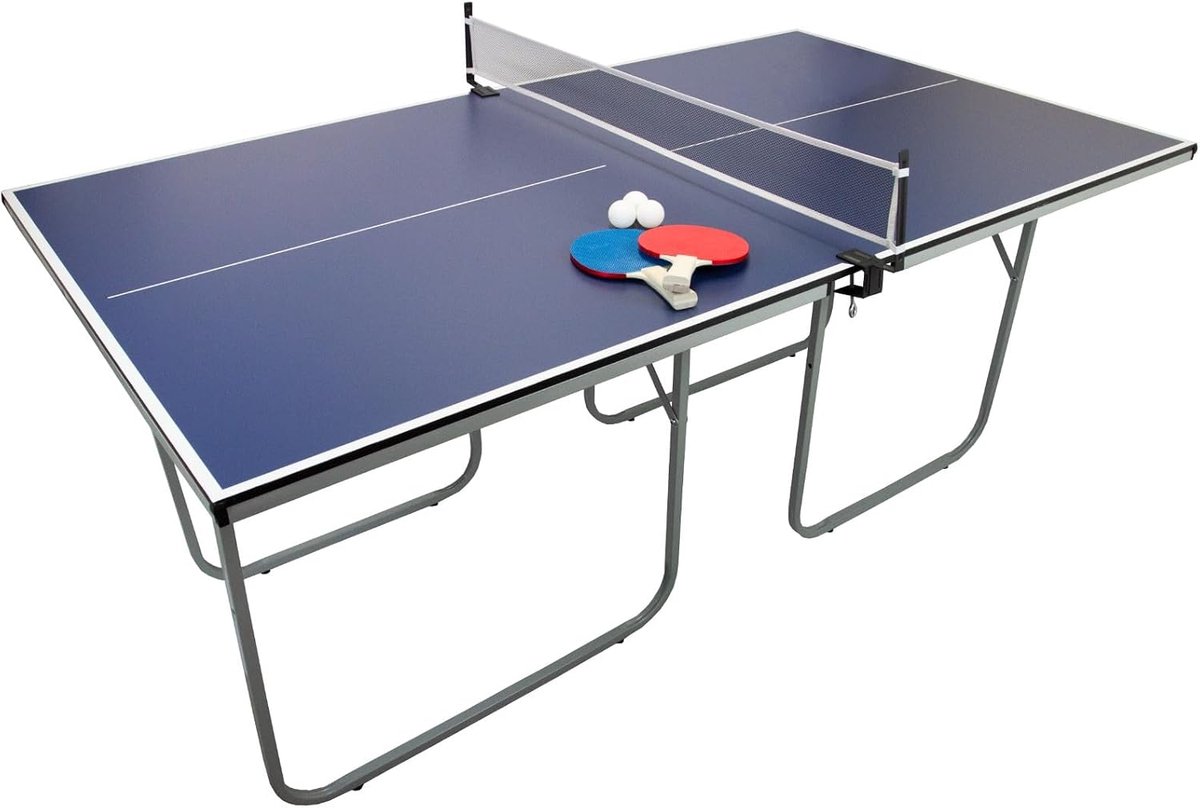 Tafeltennistafel Inklapbaar – Direct Gebruiksklaar – Stevig IJzeren Frame – 181 x 102,5 x 76,5 cm