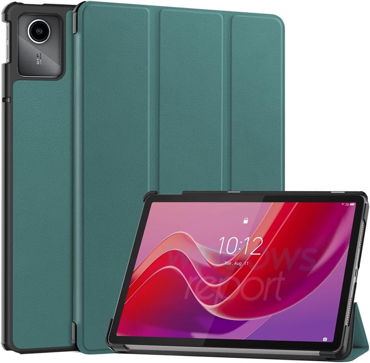 Tab M11 Custer Case 11" - Ultra-dun PU leer - Groen - Bescherming voor tablets - ShopVlot