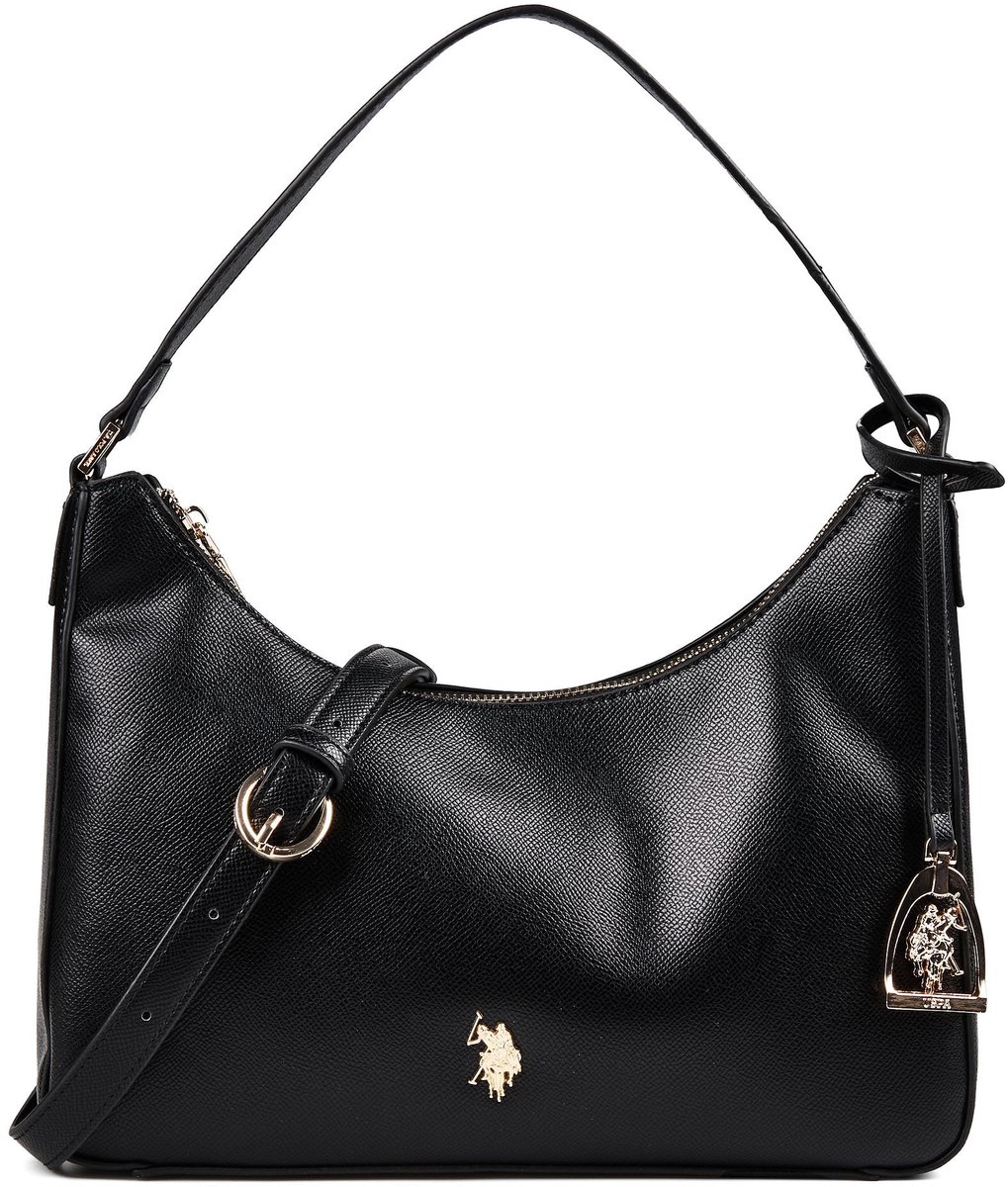 U.S. POLO ASSN. schoudertas Jones Hobo Bag Black zwart
