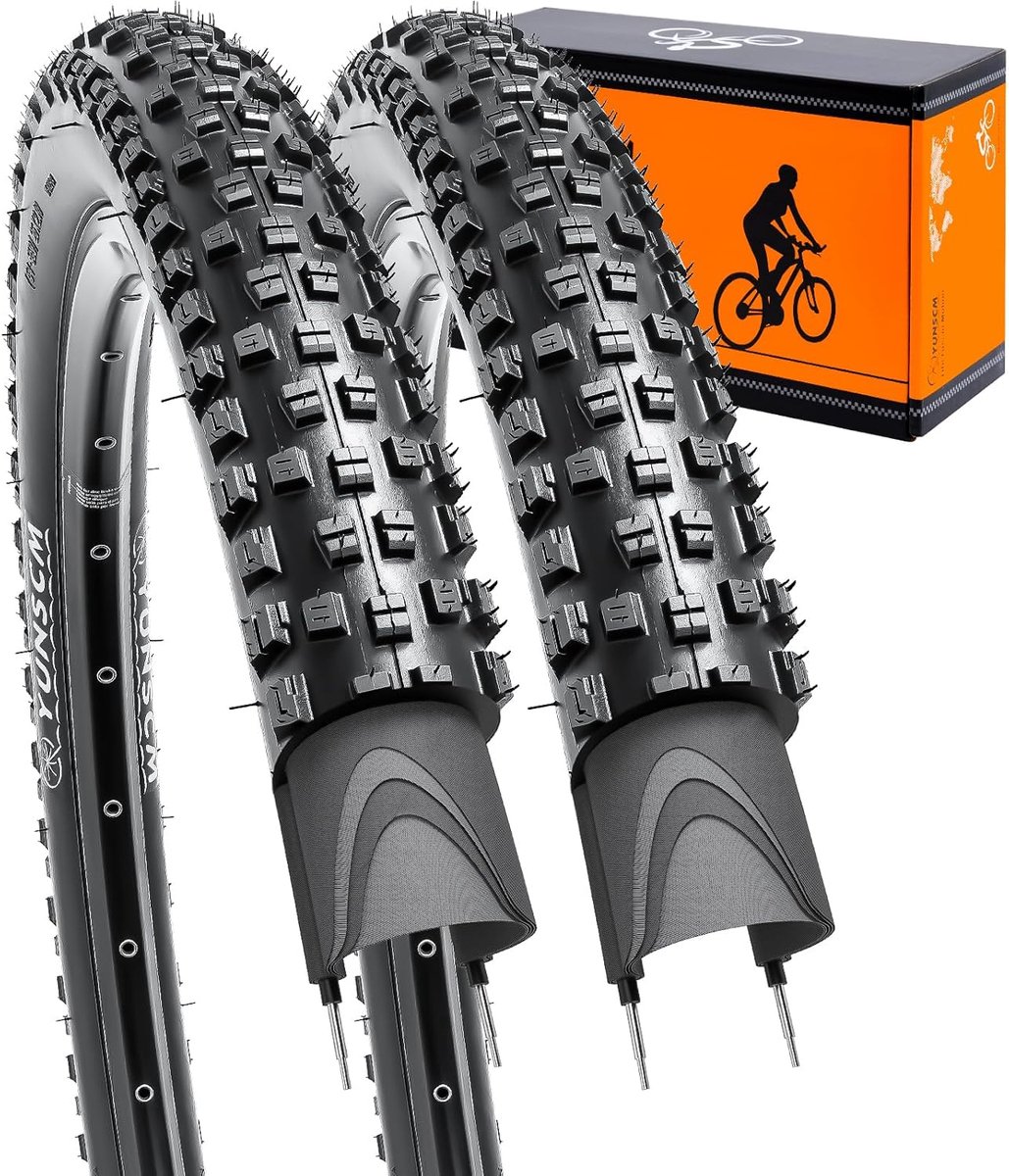 YUNSCM 29-inch Lightweight MountainBicycle Tires 29X2.10 (ETRTO 54-622) 60TPI Nylon, Puncture-Resistant, Compatible - ShopVlot