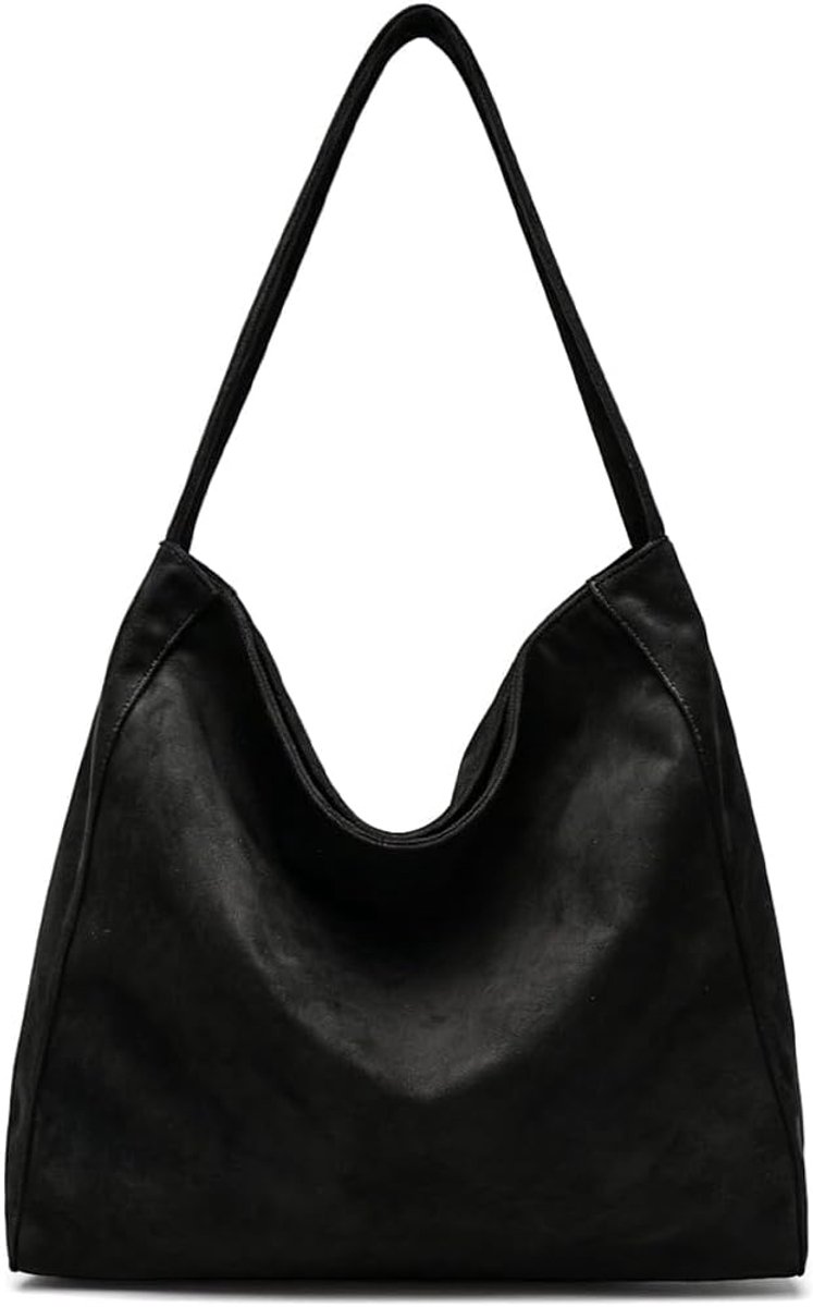 Handtas voor dames - groot - suède-look - modieuze schoudertas voor dagelijks gebruik - ShopVlot