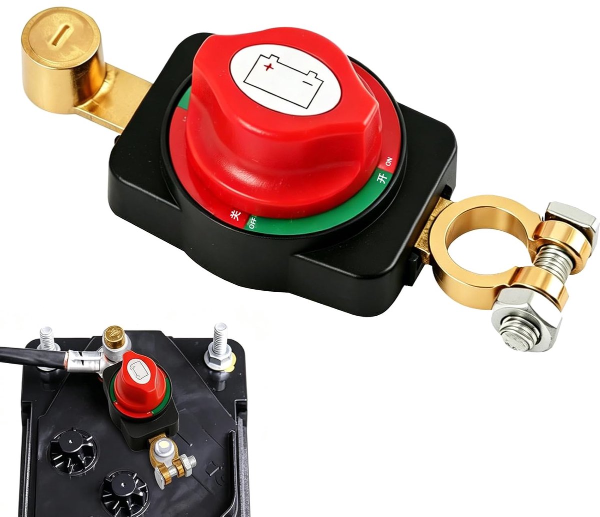 Cortacorrientes Batterijisolator voor auto 12-48V, ON-OFF-schakelaar Isolator van elektrisch systeem Voertuigen Booten - ShopVlot