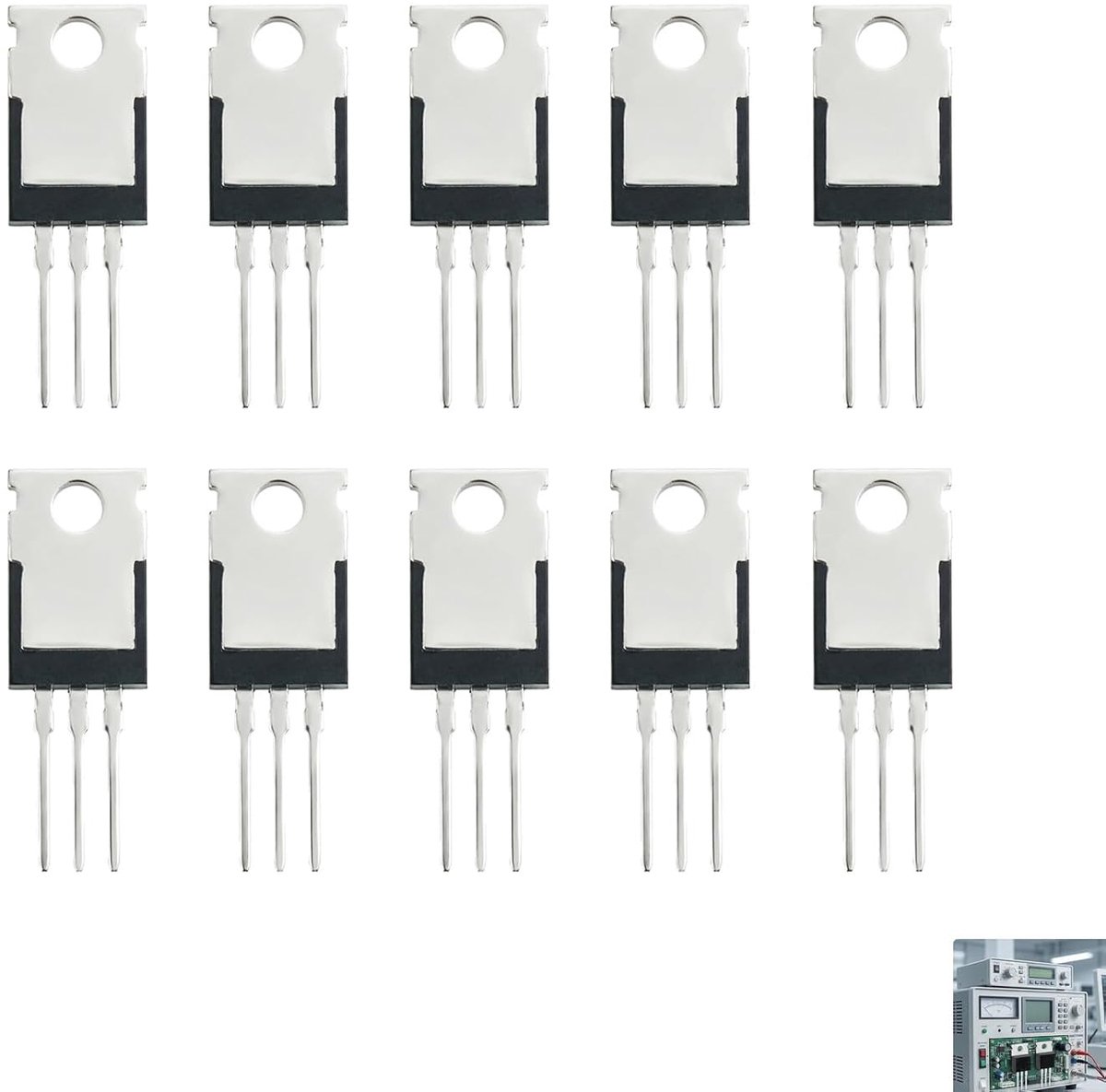 MOSFET-transistors 10pcs 49A 55V - N-Kanaal TO-220 - Krachtige schakeling - Betrouwbare signaalversterking - ShopVlot