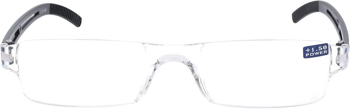 Lezen brillen +1,50 - crystal-zwart - stijlvolle uitstraling - comfortabel leesgemak - ShopVlot