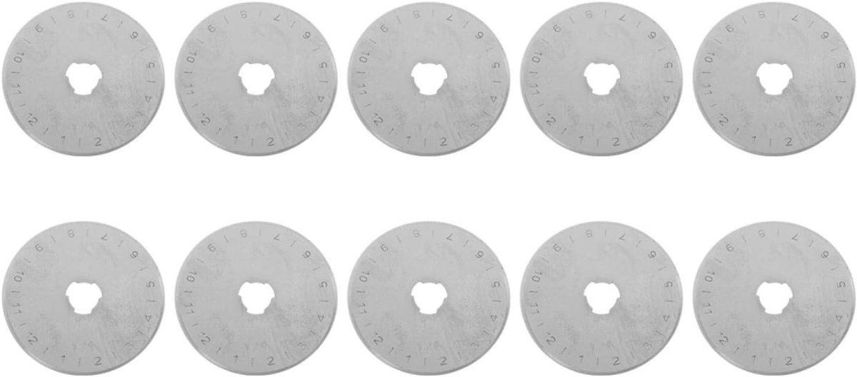 10Pcs 45mm Rotary Cutter Blades for Rotary Cutter, Rotary Cutter Replacement Blades Includes Plastic Blade Storage Case - ShopVlot