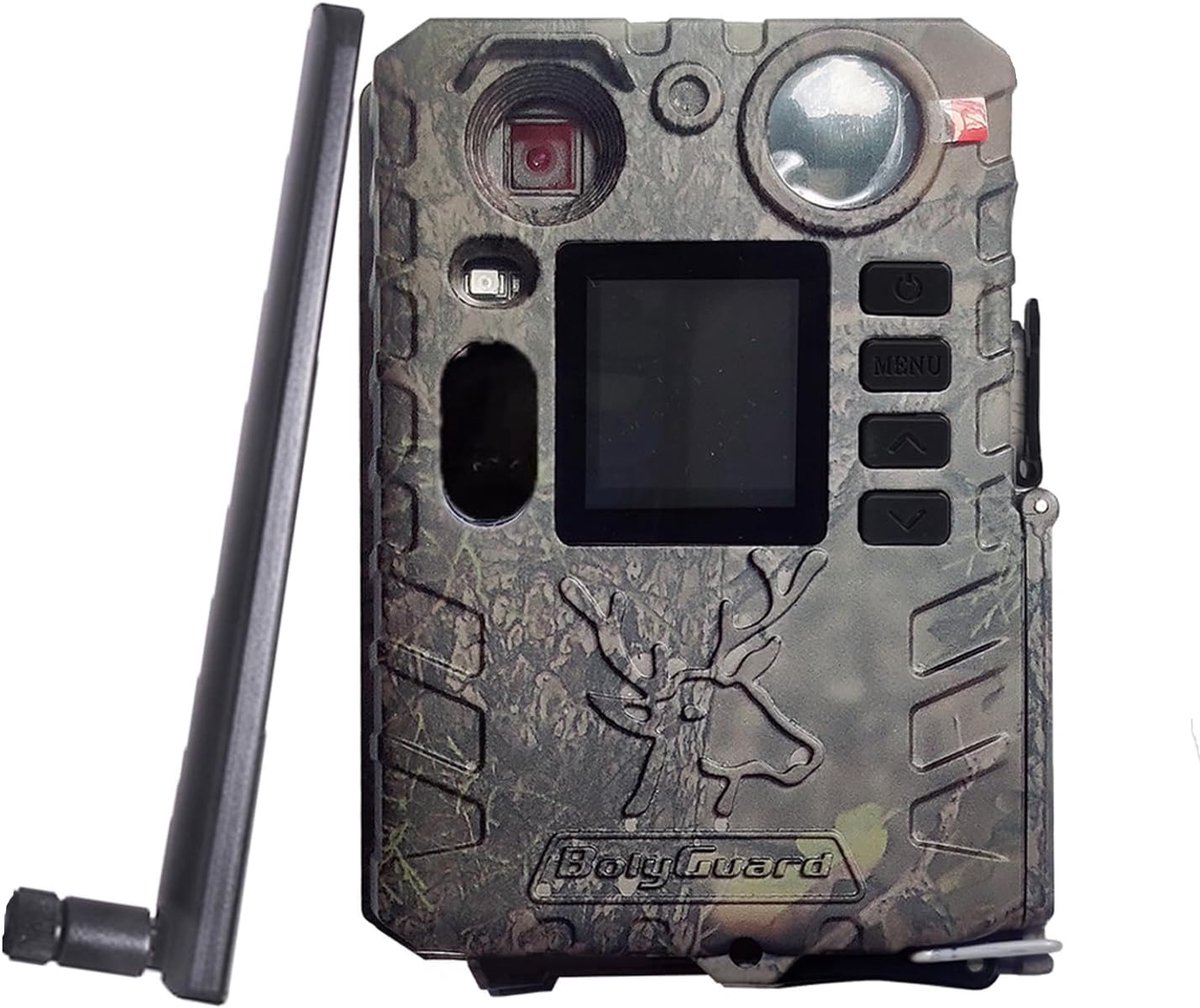 BolyGuard Wildlife Camera 4G 37MP 4K WLAN with LCD Display, Camouflage Pattern Housing, LED with Night Vision - ShopVlot