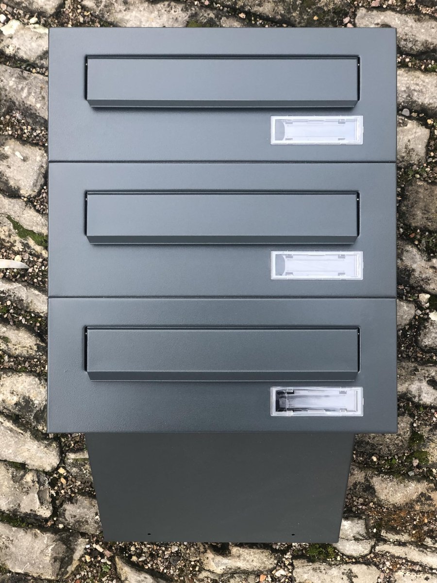Solidchoice - Set van 3 Inbouwbrievenbussen met Moderne Vormgeving