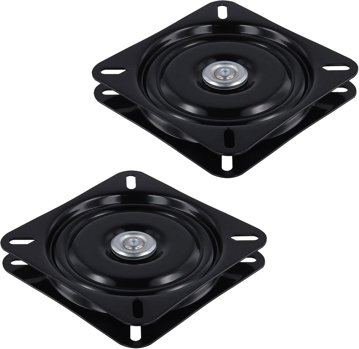 Draaibeslag voor zware belasting, draaiplateau van 17,8 cm, 360 graden draaibaar, koudgewalst staal, zwart, 176 mm - ShopVlot