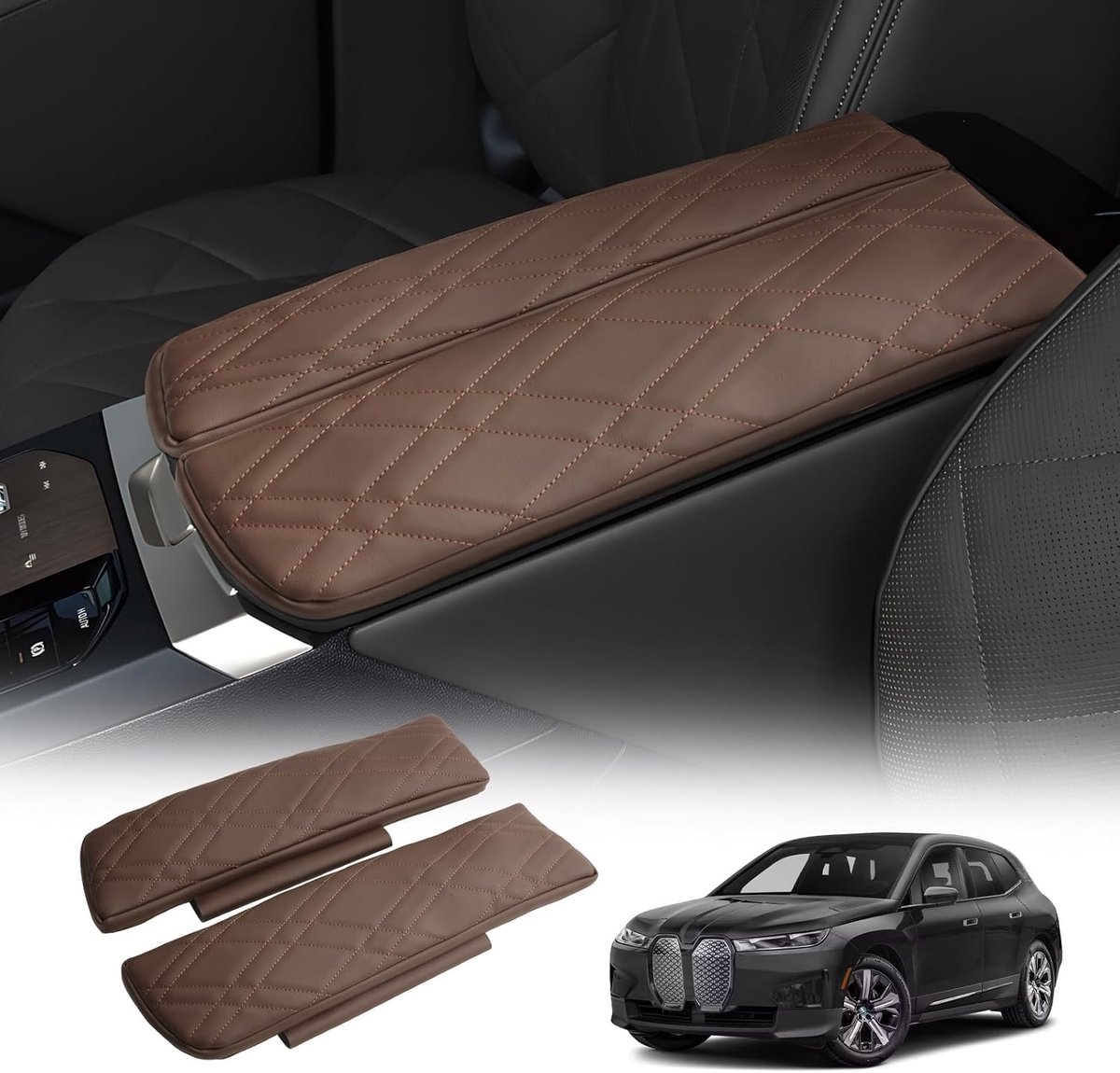LUWU Compatible with BMW iX i20 EV 2022 2023 2024 2025 Center Armrest Cover Armrest Cushion for Cars iX 2022 - ShopVlot