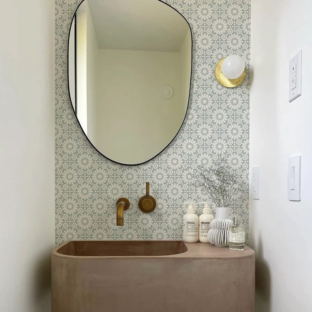 Solidchoice - Set van 24 Zelfklevende Retro Daisy Tegel Stickers