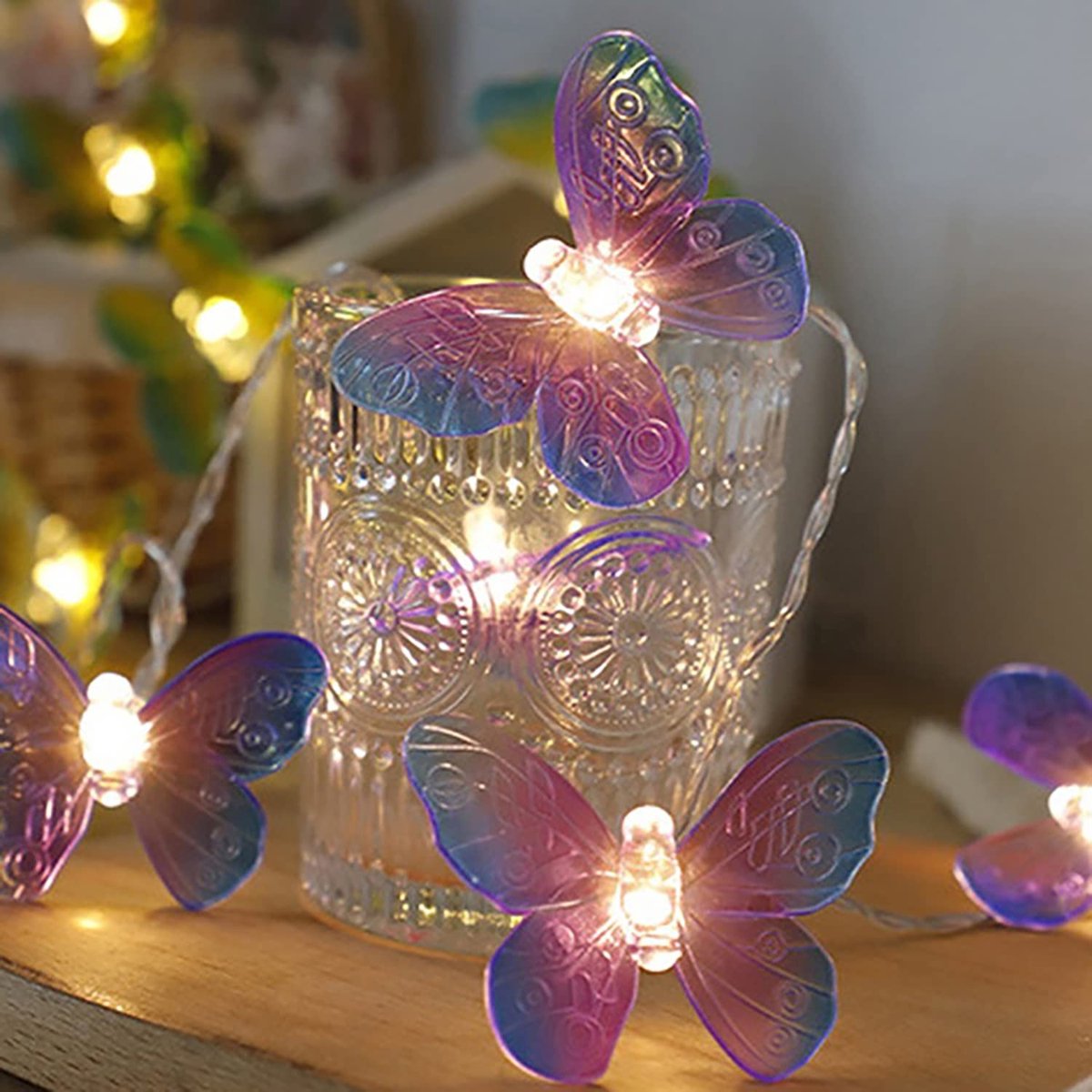 Solidchoice - LED Lichtketting met Vlinder Motief voor Decoratie