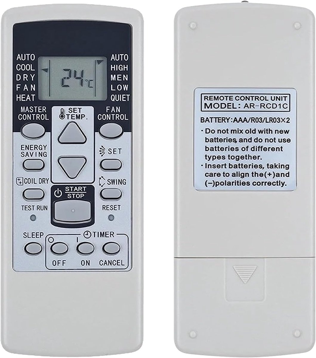AR-RCD1C Replacement remote control suitable for Fujitsu Air Conditioning AR-RCD1E RCE1E AR-RCG2J AR-RCC2J AR-RCE1E - ShopVlot