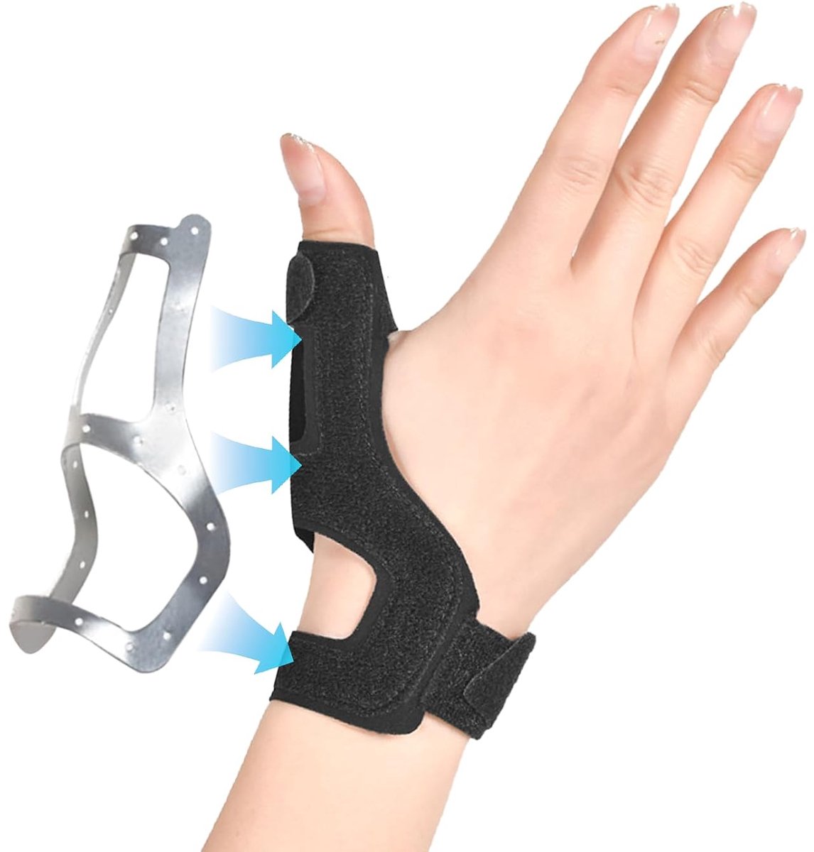 Thumb morthosis, left and right, breathable thumb splint for arthritis, tendonitis and soft tissue injuries, orthosis - ShopVlot