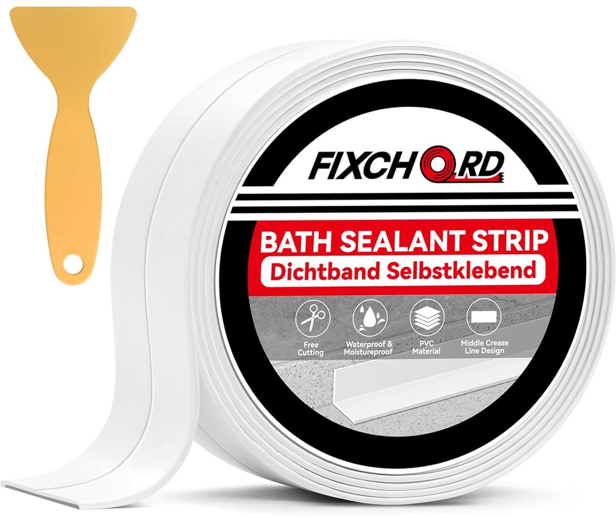 Waterdichte tape 3,2m x 38mm - zelfklevend - inclusief afwerkingsgereedschap - ideale oplossing voor badkamer en keuken - ShopVlot
