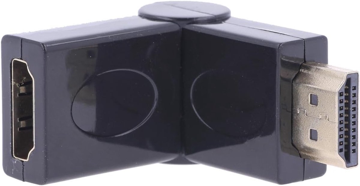 HDMI adapter male naar female - 1.4K met scharnier - 270º draaibaar - voor 3D video - ShopVlot