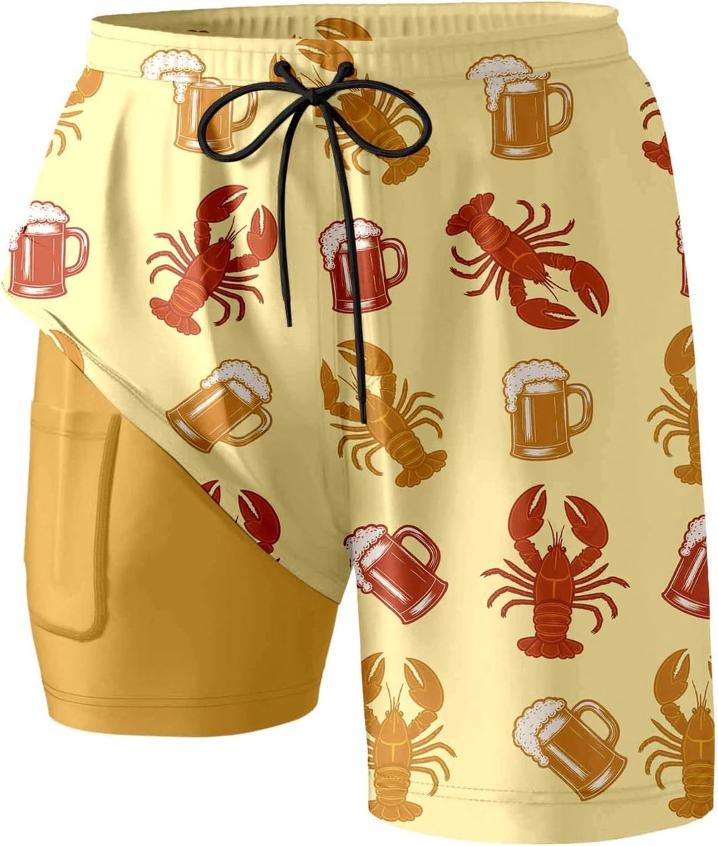Zomershorts M - dubbele laag met binnenshorts - casual strandkleding met zakken - ideaal voor warme dagen - ShopVlot