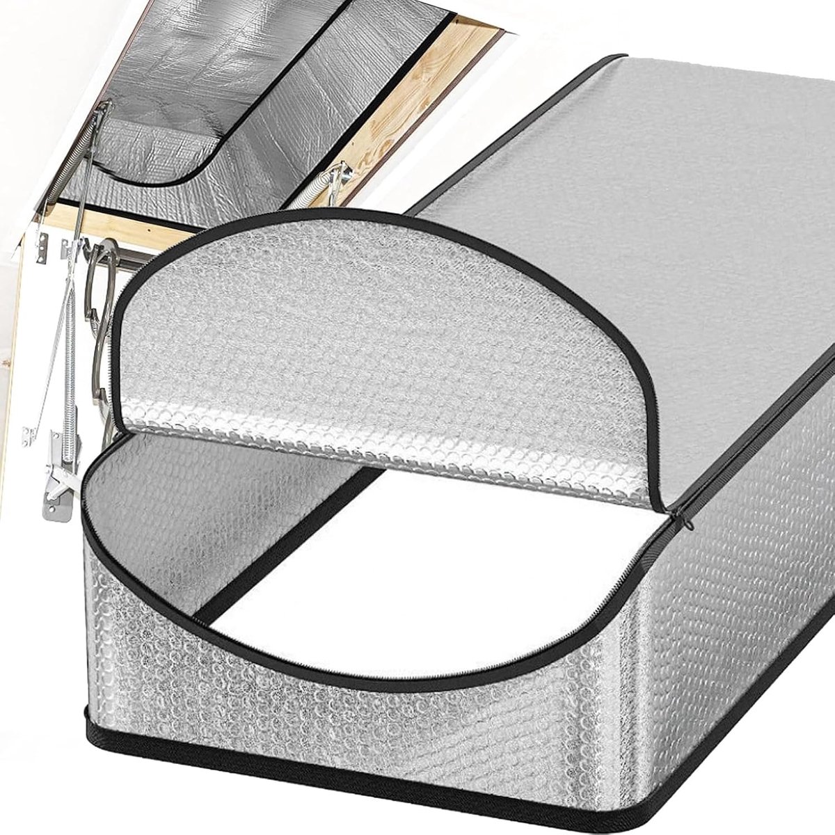 Attic Door Insulation Cover for Loft Stairs, Reflective Radiation Barrier, Attic Door Insulation Cover for Extendable - ShopVlot