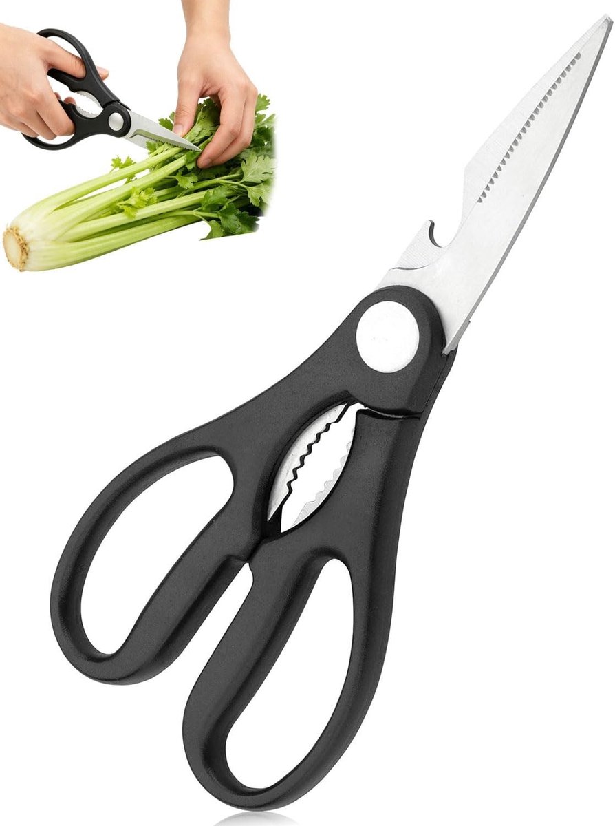 SnelShoppen - Keukenschaar Roestvrij Staal - Multifunctionele Pluimveeschaar - Huishoudschaar Voor Vlees, Vis, Groenten, Botten - Ergonomisch Handvat