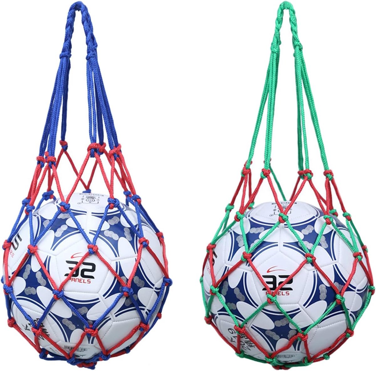 2pcs portable football net bag basketball net bag ball bags net balnet 1 ball single carrier football net bag - ShopVlot