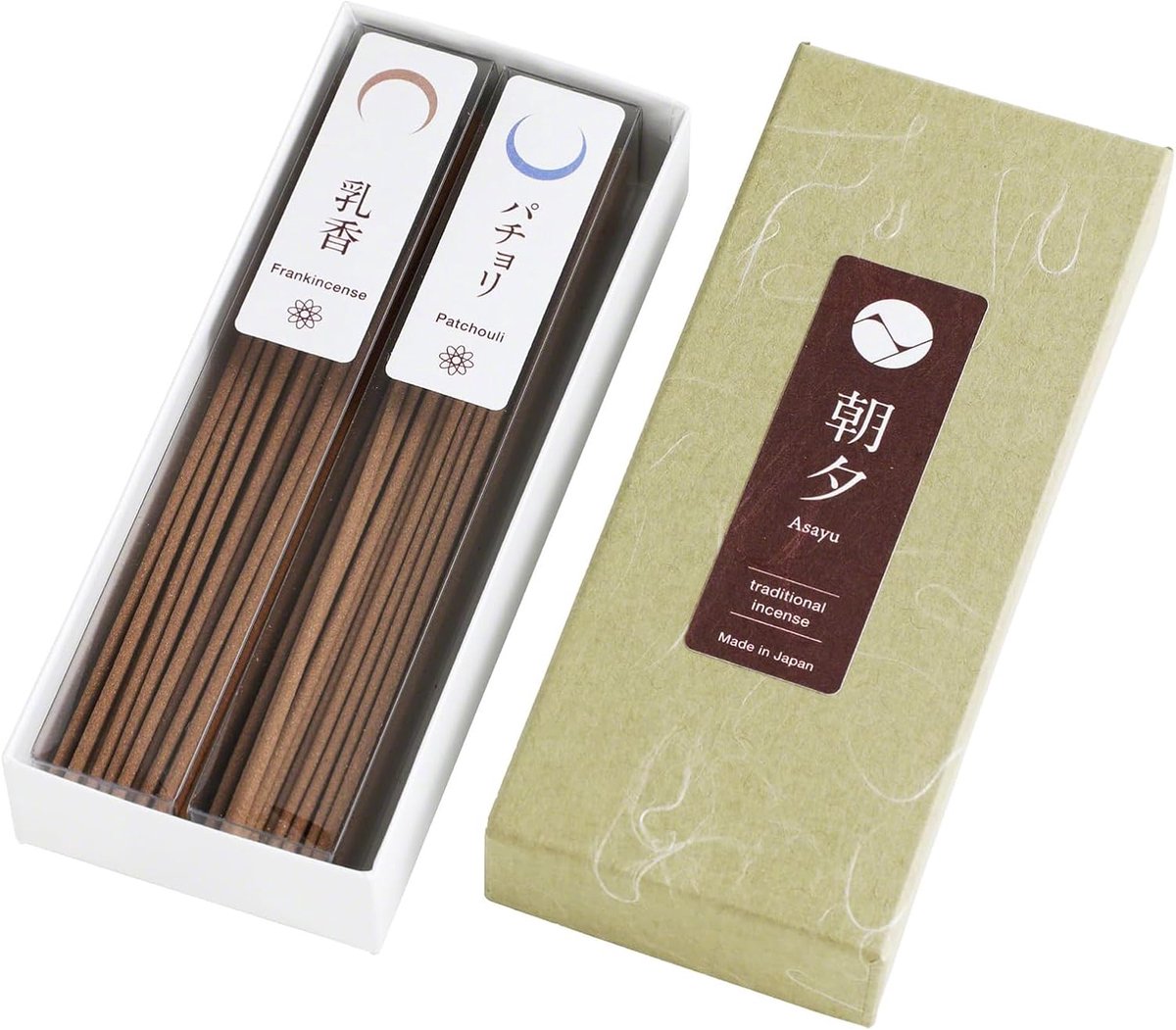 Asayu Japan Traditional Incense Sticks – Incense & Patchouli, 80 Pieces (40g), Made in Japan – High Quality for - ShopVlot