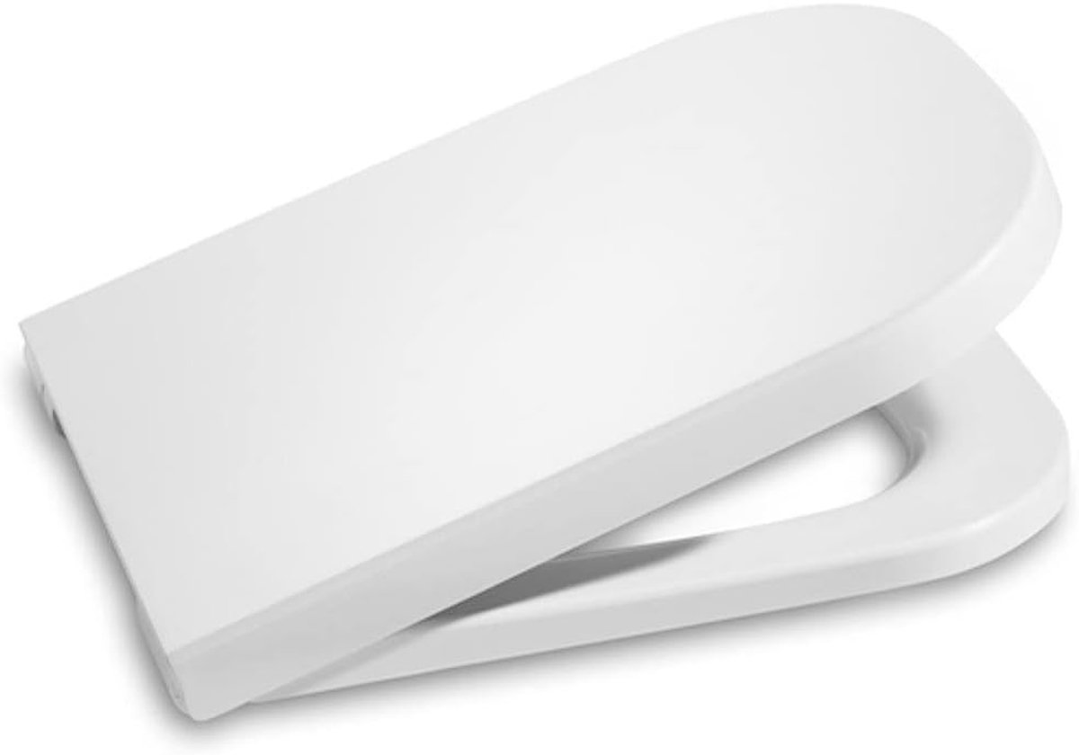 Roca The Gap A80173200B Supralit Compact Toilet Seat, Original Toilet Lid with Soft-Close Mechanism, Robust - ShopVlot