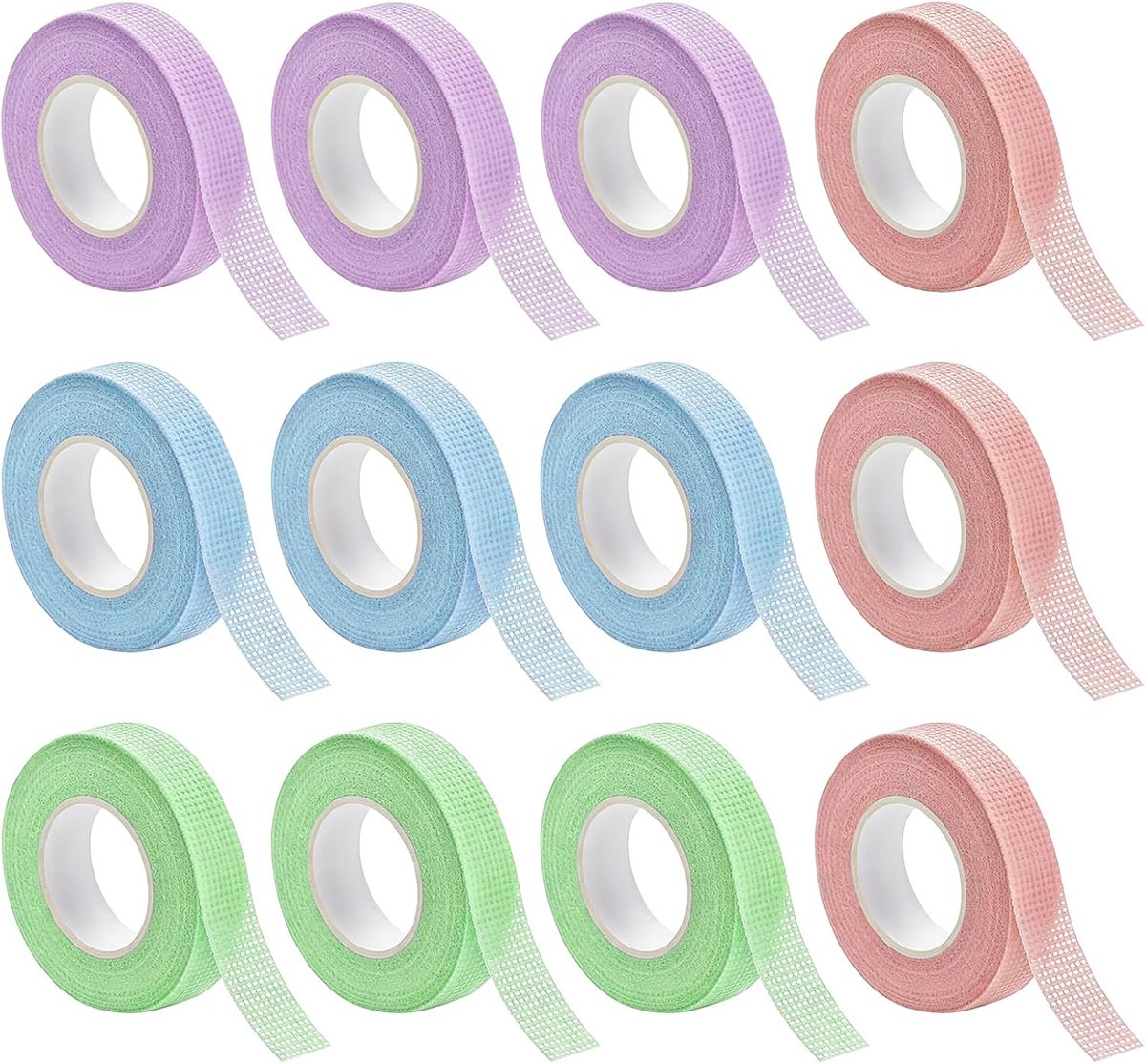 12 stuks micropore 1,25 cm x 9,14 m micropore make-up plakband micropore make-up voor verschillende toepassingen zoals - ShopVlot