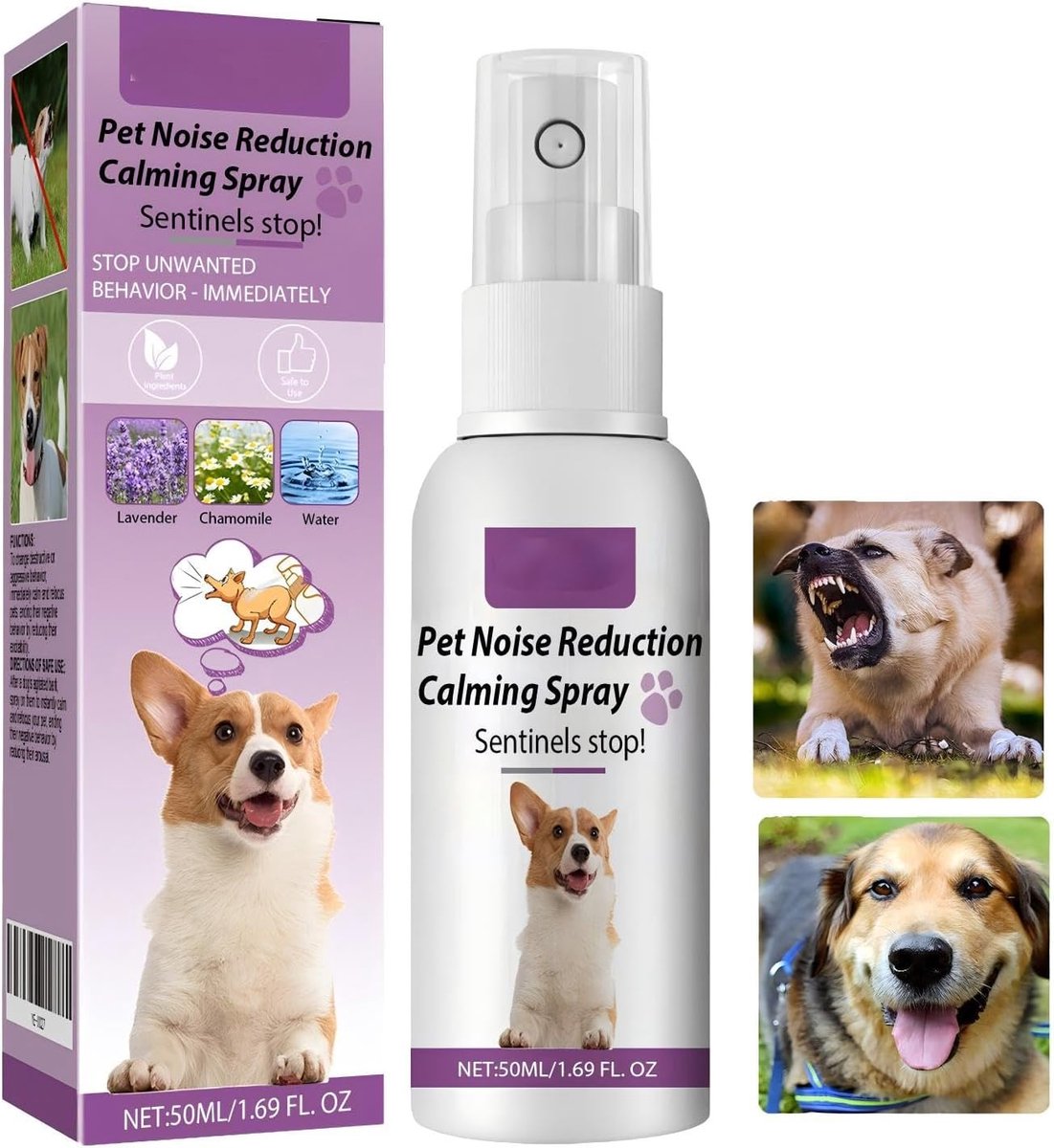 MagiSel Kalmerende spray voor honden, kalmerende spray voor katten, ontspanningsspray, perfect voor stresssituaties en - ShopVlot