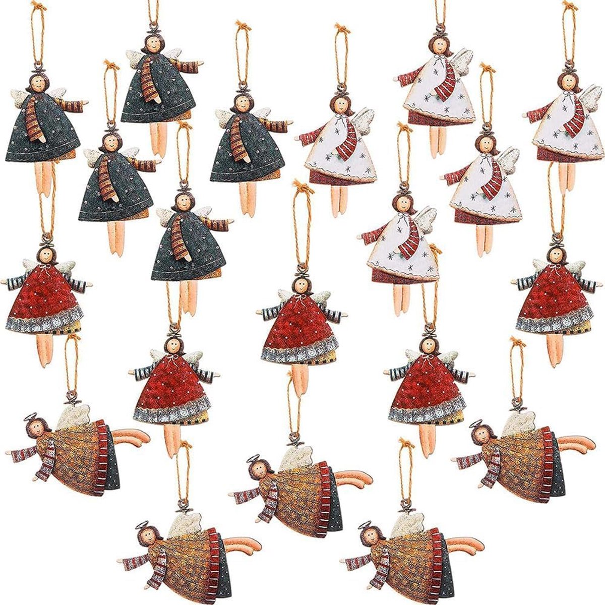 20 stuks kerstboomversiering engel hanger engel voor boom figuur engelhanger engelversiering kerstengel kersthanger - ShopVlot