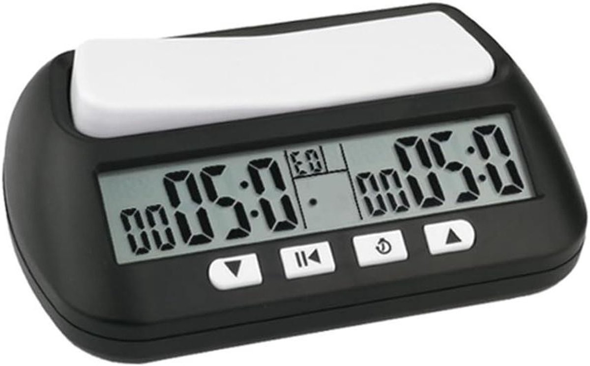 Digitale Schaakklok - Schaker Timer - Schaakwedstrijden Tellen - Flexibele Grote Knoppen - 140 mm - Zwart