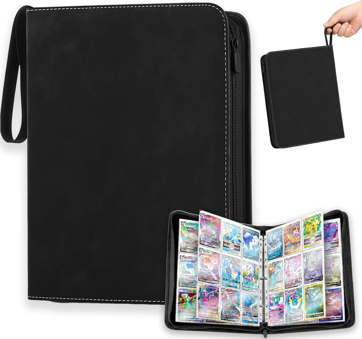 Sammelkarten Album 900 Cards,9 Pocket Card Binder Black - ShopVlot