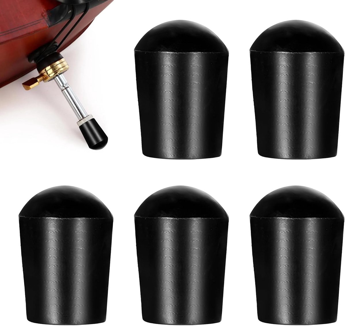 Xinjoduz Cello End Pin Rubber Cover 5 Pcs Non-Slip Portable Rubber Spine Guard for Cello End Pin Non-Slip Floor Mat - ShopVlot
