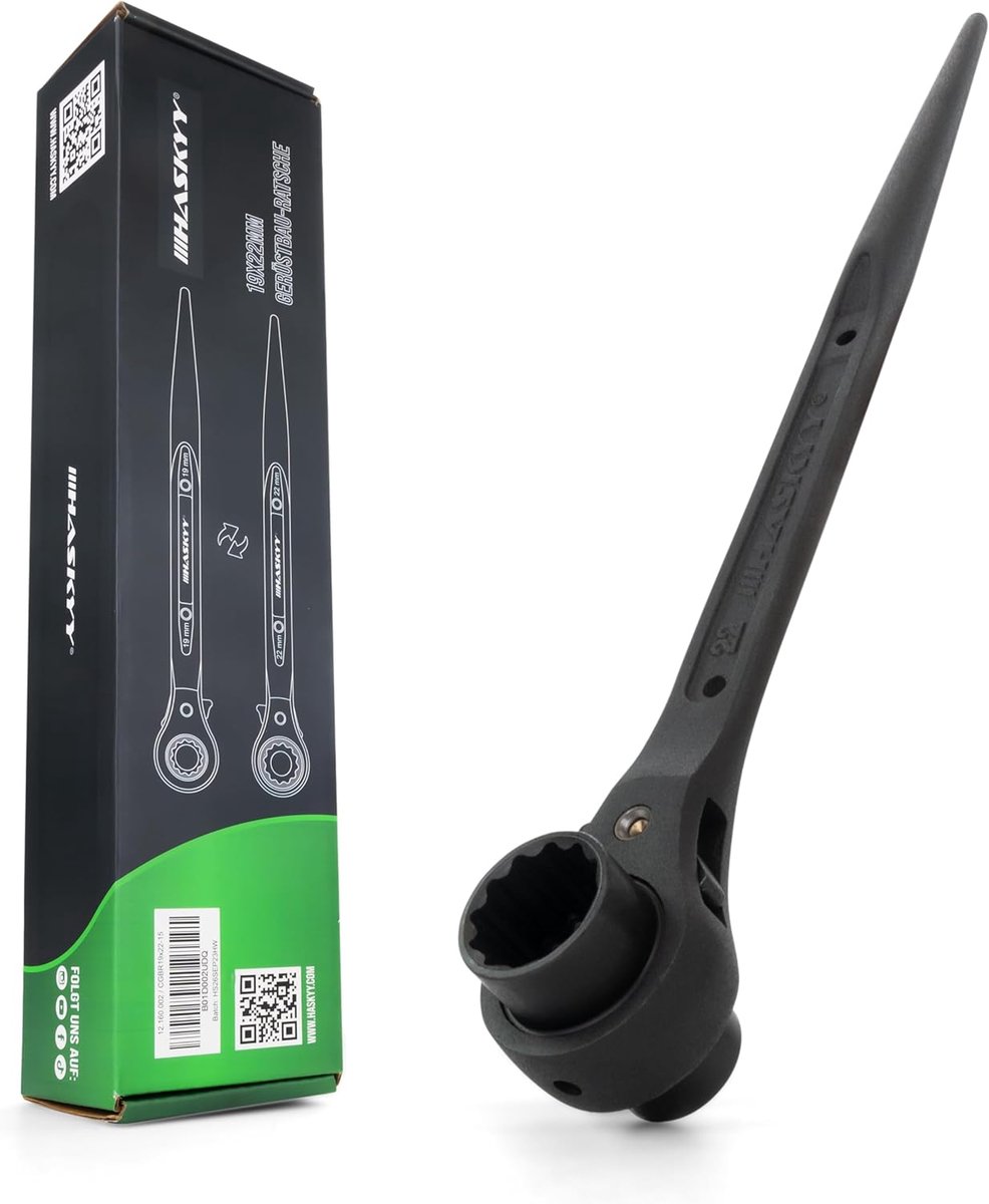HASKYY Scaffolding ratchet 19/22 mm Gerüstbauknarre Ratchet Scaffolding Ratchet Gerüstbauer-ratsche - ShopVlot