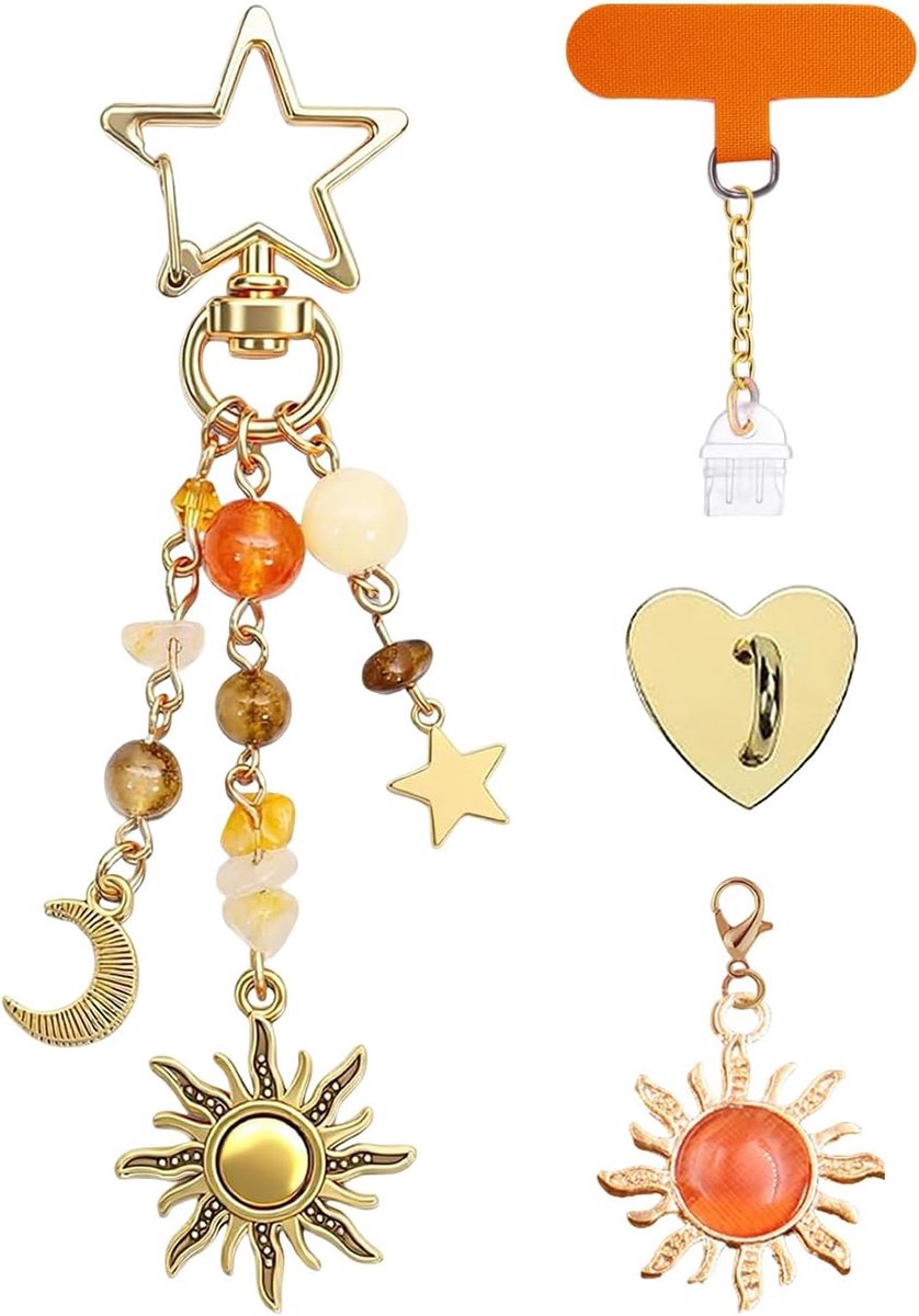 4 Stks Zon Maan Ster Kralen Ornamenten, Kristal Kralen Kettingen Zijn Licht En Chique, Belangrijke Decoratie Hangers - ShopVlot