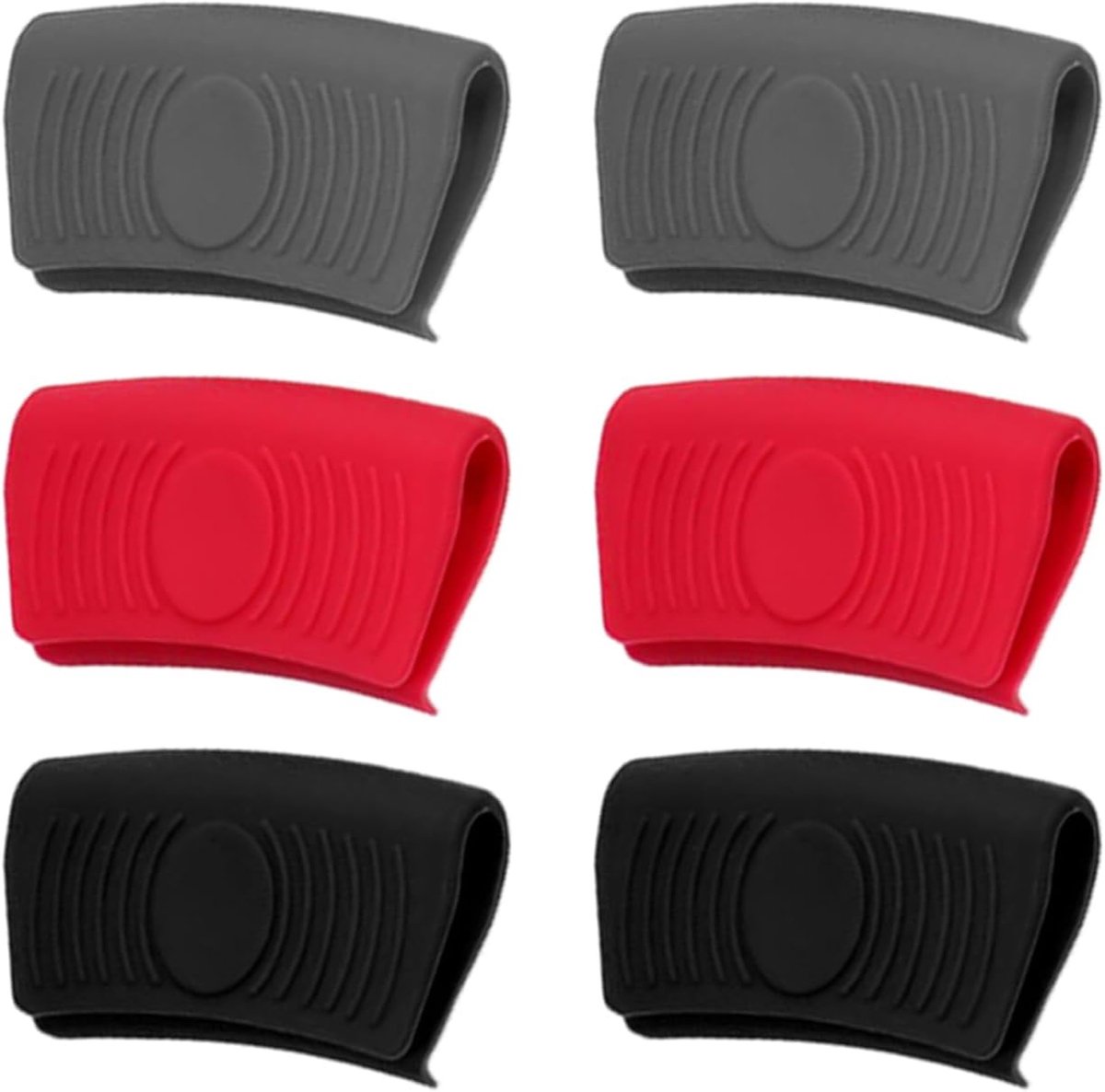 6 Siliconen Pot Handvat Beschermende Covers, Hittebestendig, Hittebestendig, Antislip Handvat, Zachte Coating Tegen - ShopVlot
