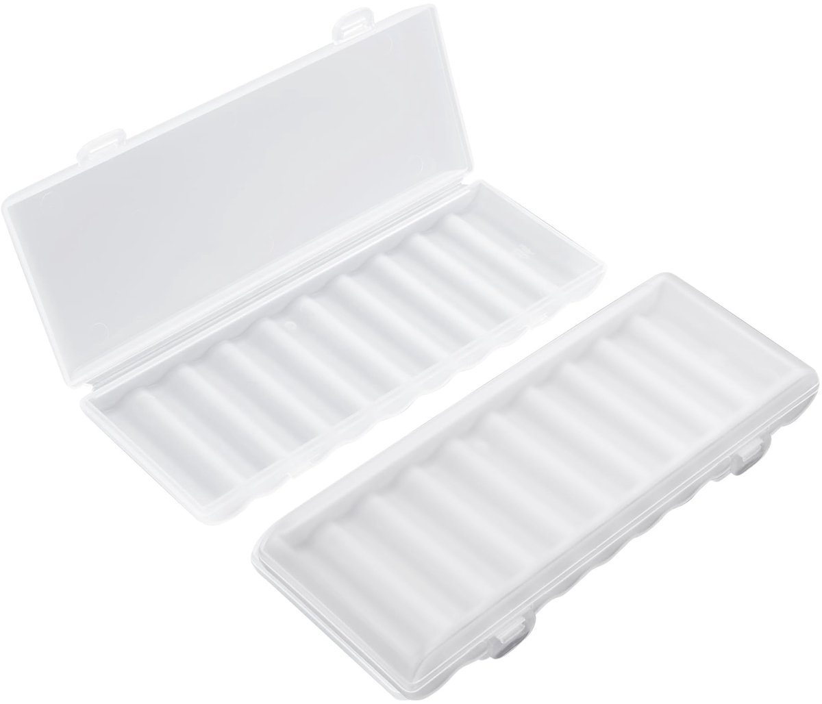Solidchoice - Opbergdoos voor 10 AA Batterijen, Transparant en Draagbaar