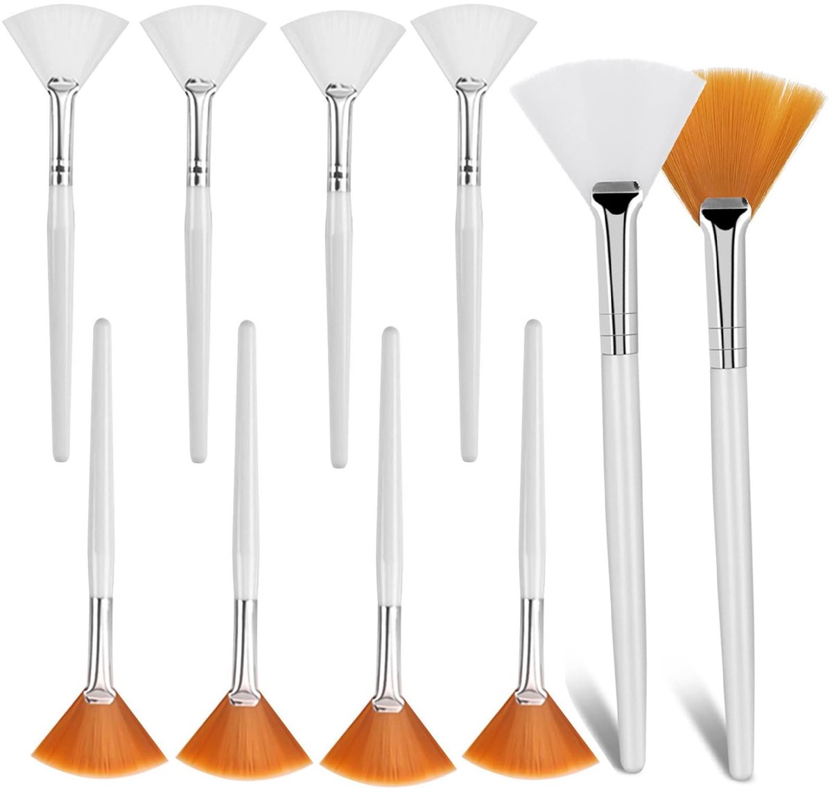 Solidchoice - Set van 10 Stuks Gezichtsmasker Kwasten voor Schoonheidsverzorging