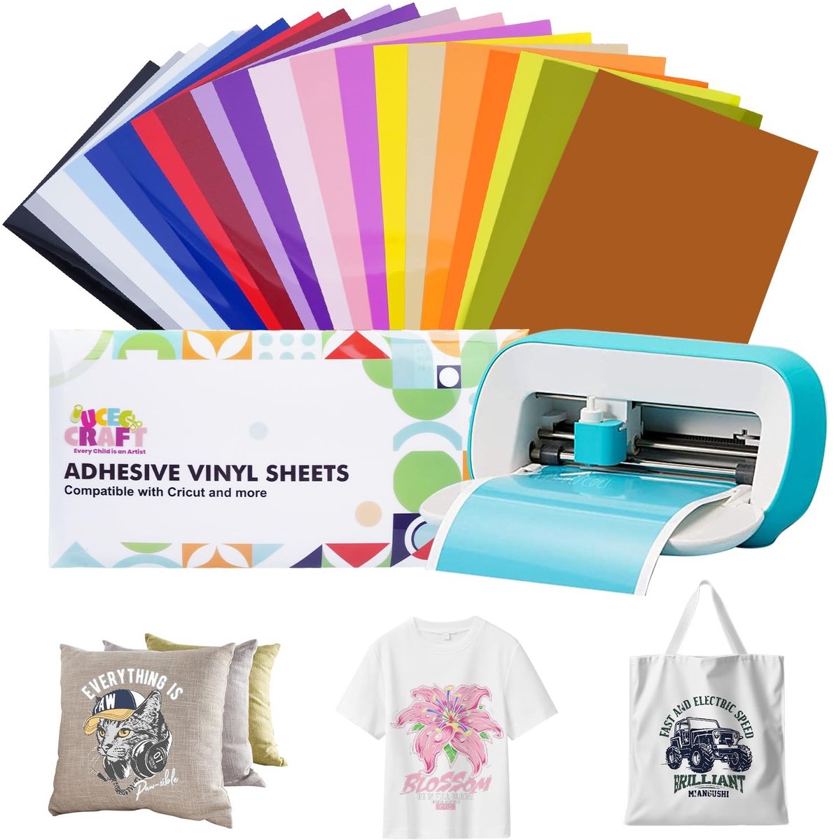 Solidchoice - Set van 20 Flexibele Strijkfolie voor Textiel in Diverse Kleuren