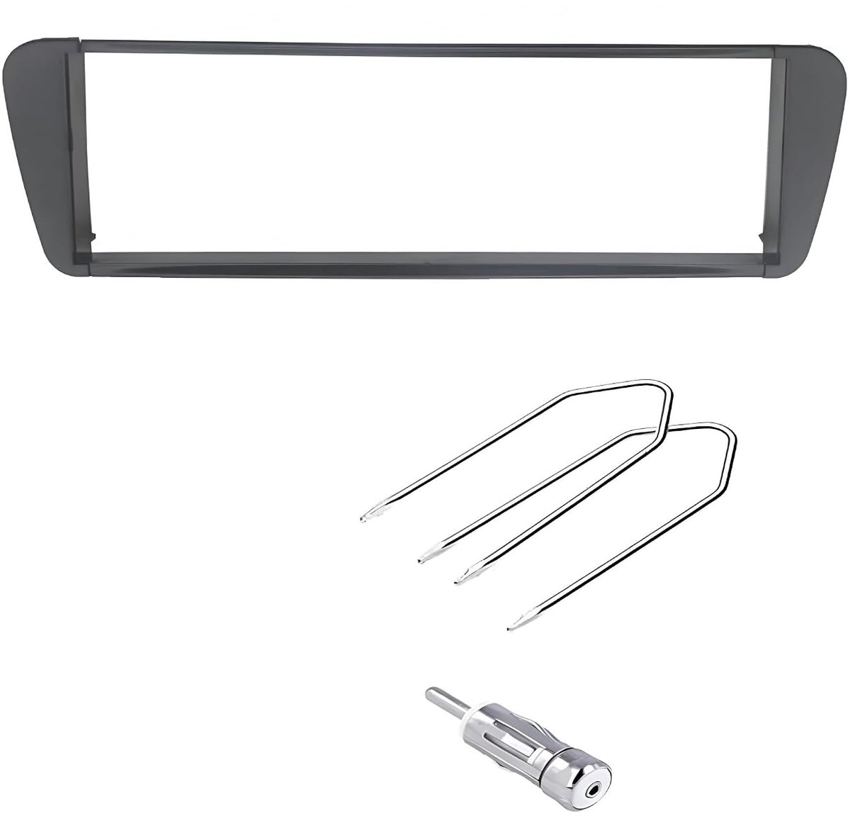 Radio paneel frame 1 DIN - zwart - met antenne-adapter - geschikt voor Citroën Xara en Picasso - ShopVlot