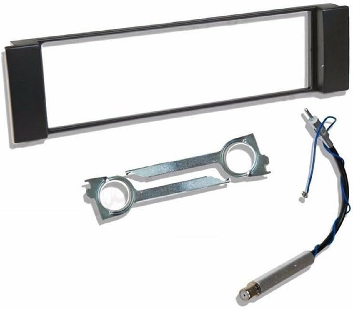 1 DIN Radio Paneel Frame - Zwart - Inclusief Antenne Adapter en Demontagesleutels - ShopVlot
