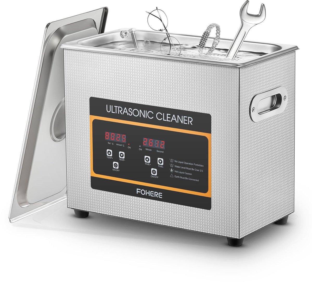 Professionele Ultrasone Reiniger - Roestvrij Staal - 6,5 l - Met Verwarming en Timer - Voor Sieraden en Autoonderdelen