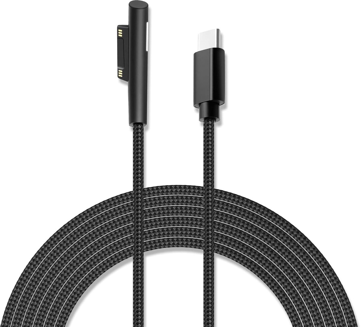 USB C Oplaadkabel 2m - Nylon gevlochten - Geschikt voor Surface Pro en Laptop - Flexibele oplaadoplossing - ShopVlot