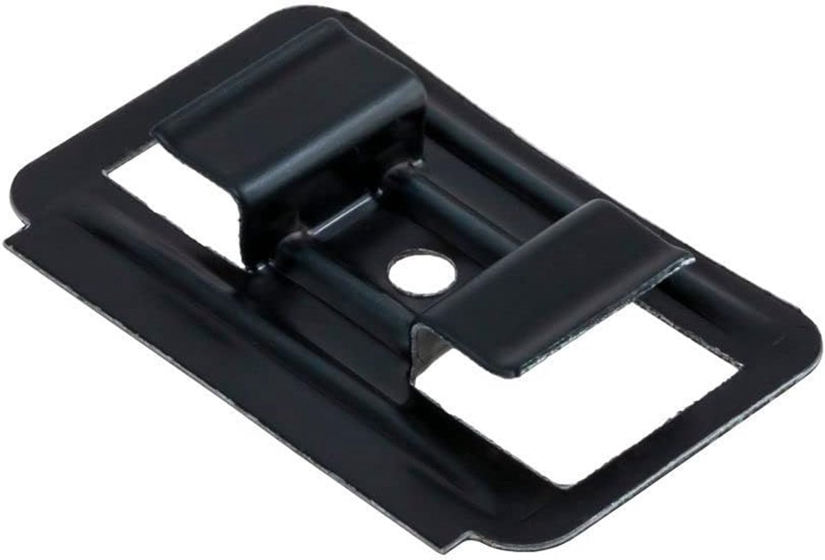 Paneelklem 10 x 7 mm - Zwart gecoat - Inclusief schroeven - Ideaal voor bevestiging - ShopVlot
