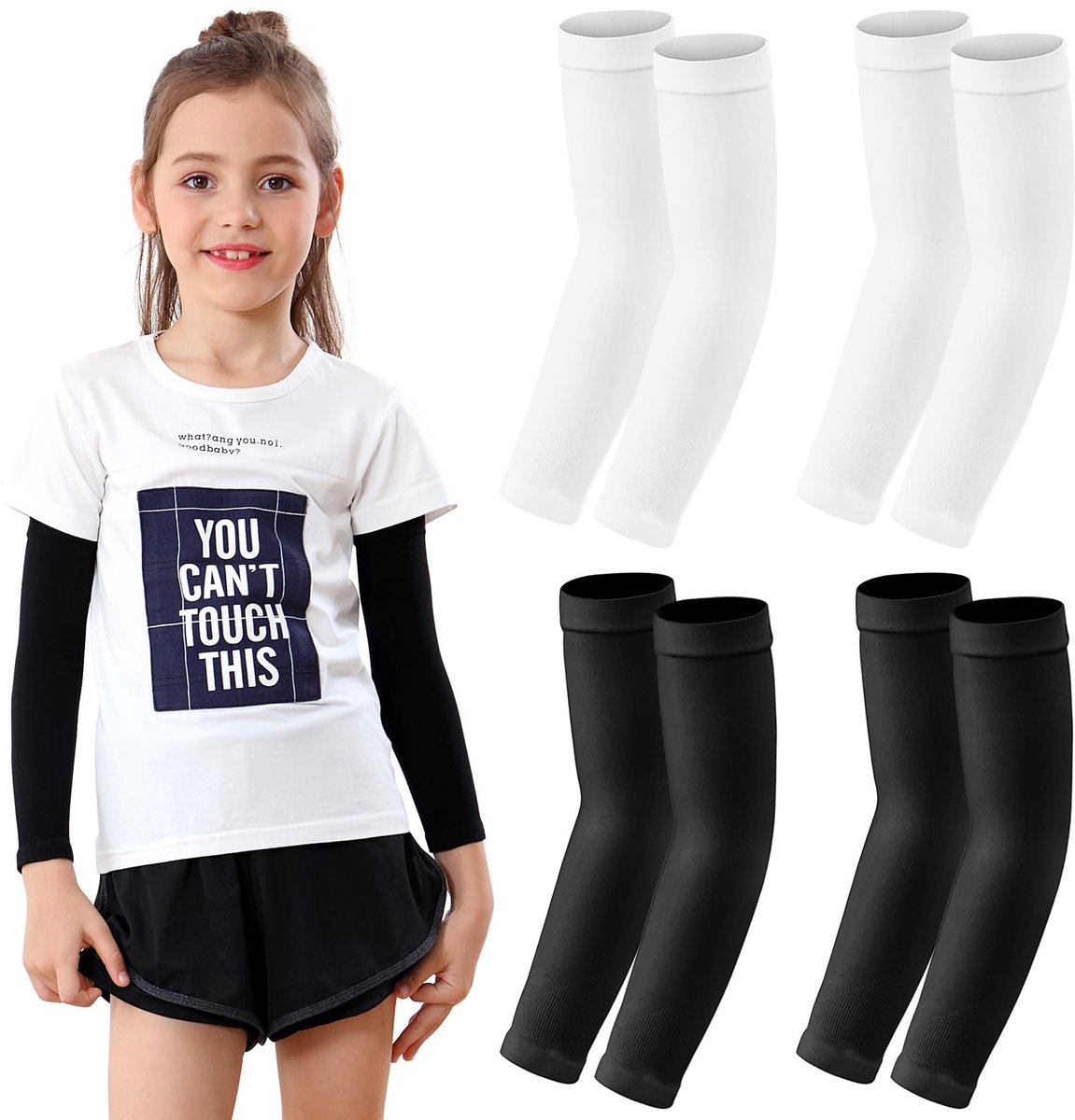Solidchoice - 4 Paar Compressie Armmouwen voor Kinderen