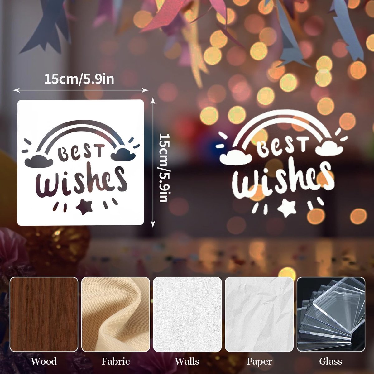 Solidchoice - Set van 16 Herbruikbare Verjaardagstemplates voor Creatieve Projecten