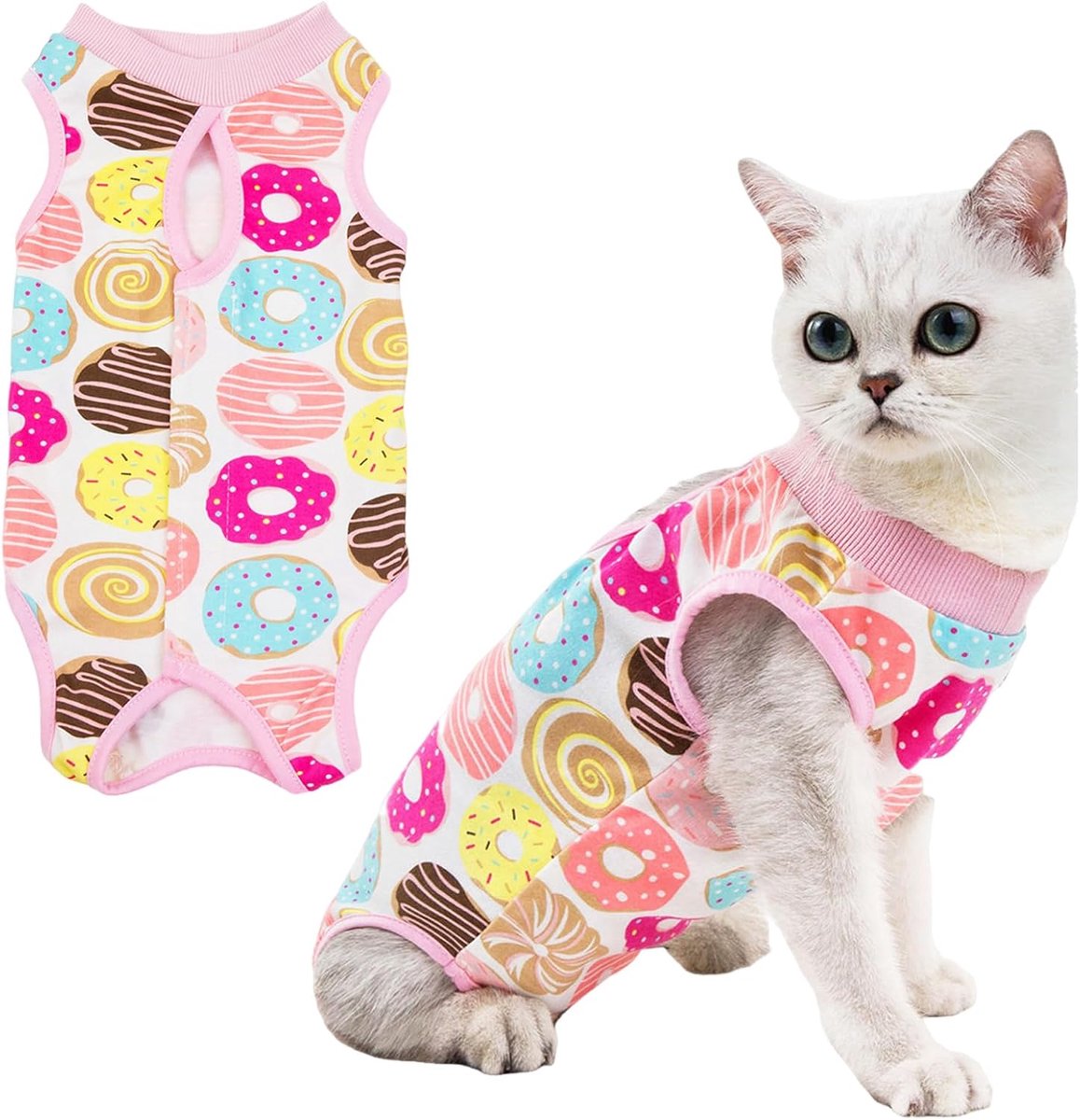 Herstelpak voor katten 4-8 kg - postoperatieve kattenbody - voor buikwonden - biedt comfort na operatie - ShopVlot