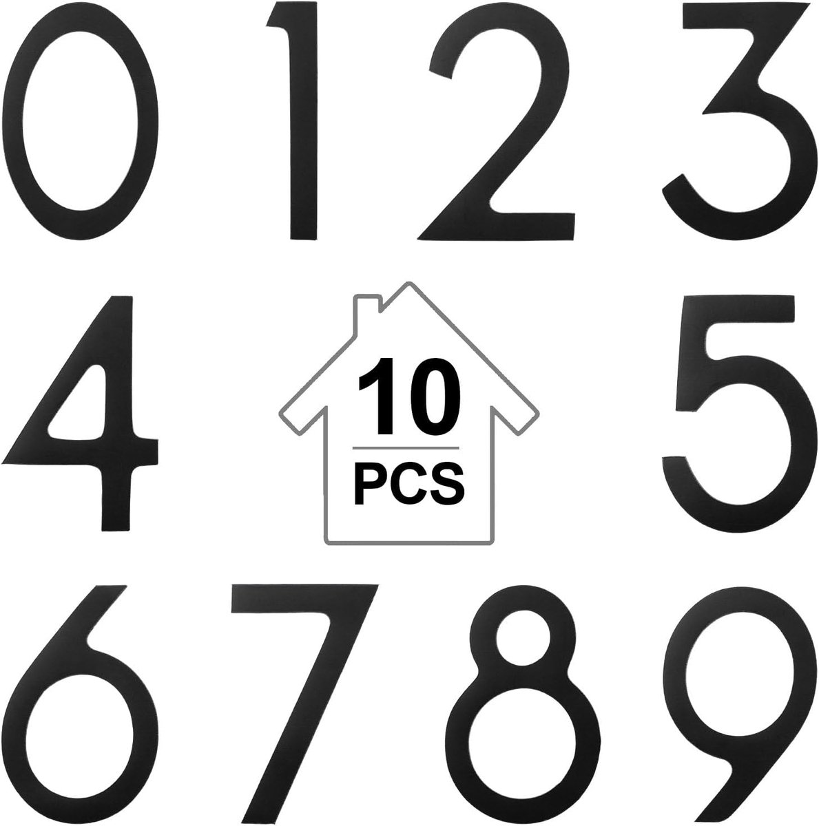 magnetisch nummer voor brievenbus 7,5 cm - PVC en zachte magneet - waterbestendig en UV-bestendig - goed zichtbaar - ShopVlot